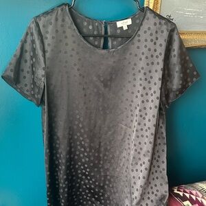 Wilfred Cypress Blouse |  Polka Dot Short Sleeve Top | Size Small
